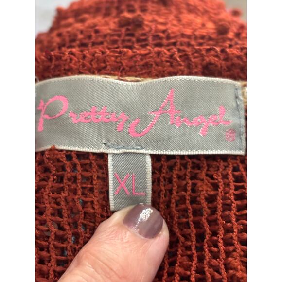 Pretty Angel mesh tunic, rust/pink, statement, whimsical, shabby chic, bohemian - Picture 5 of 6